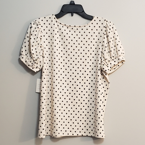 Womens NWT retrology Puffed Sleeve Top Size PL - Picture 2 of 11